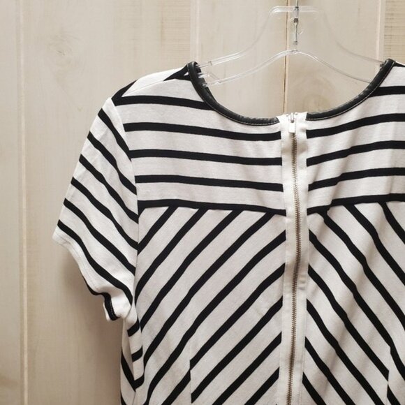 BANANA Republic Dress  Short Sleeve Slimming Stripe Size 14 - Picture 8 of 10